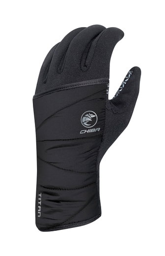 Chiba Fahrrad Winter-Handschuhe Polarfleece Titan schwarz